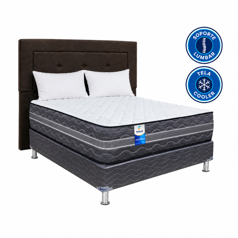Combo Facenco Spa Ortopédico (Set+Respaldo+Almohadas)