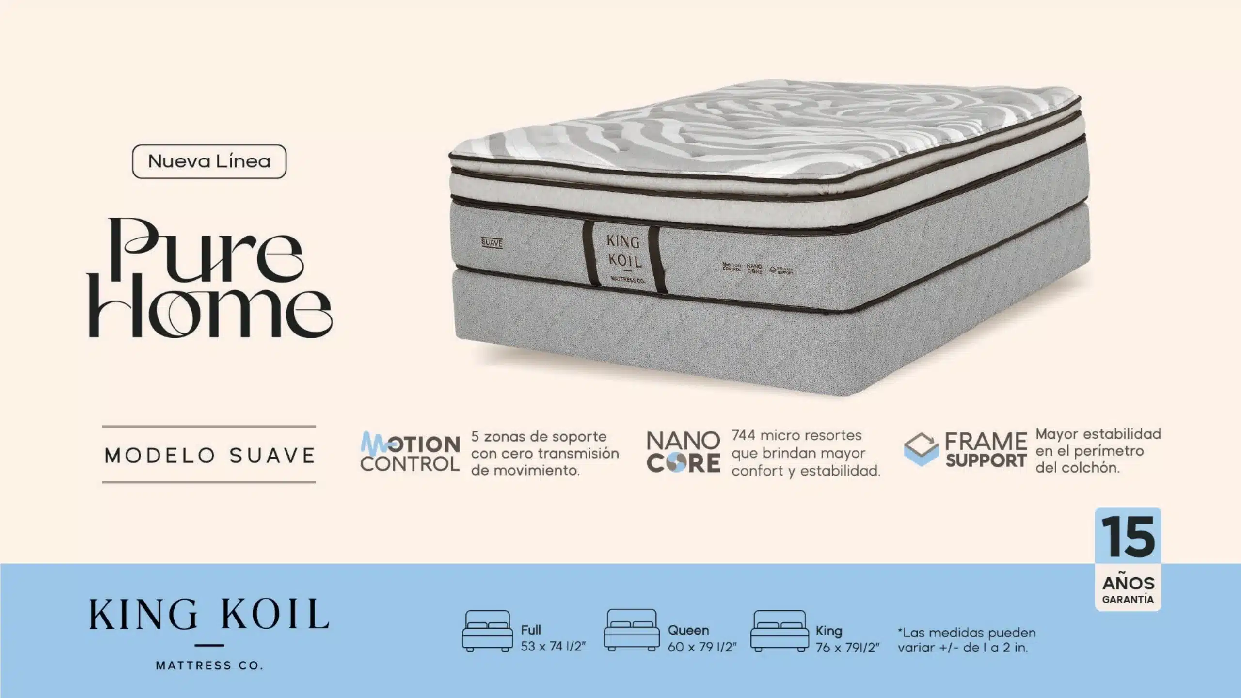 Camas y colchones King Koil Pure Home Suave - Image 10