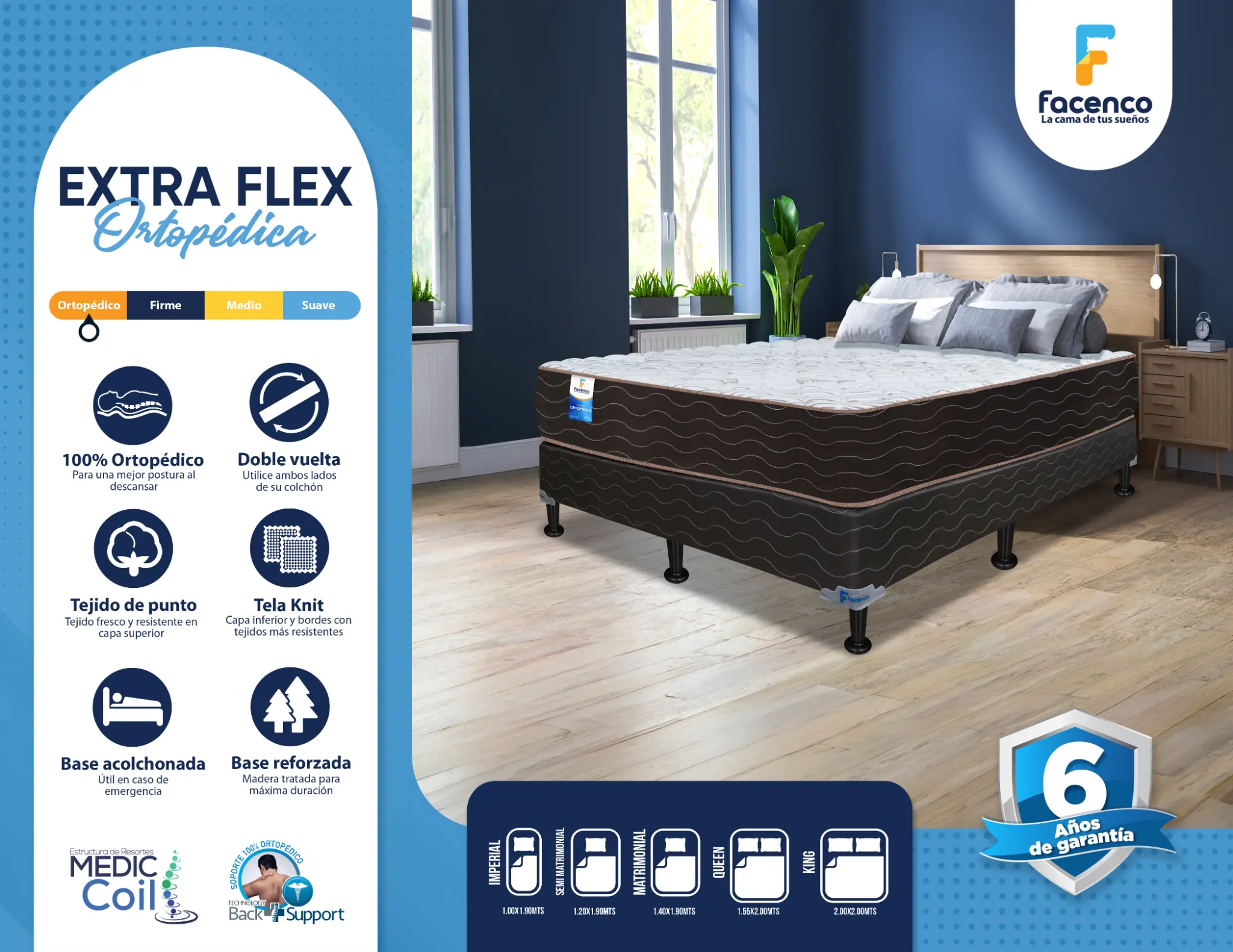 Colchón Facenco Extraflex Box Ortopédico - Image 4